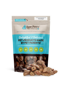 Raw Paws Freeze-Dried Chicken Heart Treats for Dogs & Cats, 4-oz - USA Chicken Dog Treats - Single Ingredient, Preservative Free Raw Freeze-Dried Chicken Treats - Whole Chicken Hearts for Dogs