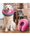 GoodBoy Comfortable Recovery E-Collar for Dogs and Cats - Soft Inflatable Donut Collar Designed for Protecting Small Medium or Large Pets Post Surgery or Wounds (Pink, 4)