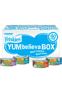 Purina Friskies Indoor Wet Cat Food Variety Pack, YUMbelievaBOX YUM-stoppable Indoor Adventures - (40) 5.5 oz. Pull-Top Cans