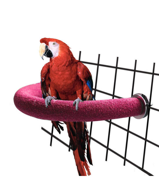 Rypet Parrot Perch Rough-surfaced - Quartz Sands Bird cage Perches for Medium to Large Bird, U Shape Large