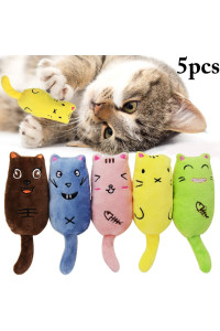 Legendog 5Pcs Catnip Toy, Cat Chew Toy Bite Resistant Catnip Toys for Cats,Catnip Filled Cartoon Mice Cat Teething Chew Toy (Multicolor1)