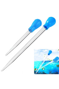 Coral Feeder SPS HPS Feeder, Long Acrylic Marine Fish and Reef Coral Aquarium Syringe Liquid Fertilizer Feeder Accurate Dispensing Spot for Coral/Anemones/Eels/Lionfish and Other Organisms (2 Pack)