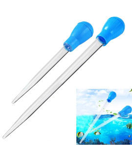Coral Feeder SPS HPS Feeder, Long Acrylic Marine Fish and Reef Coral Aquarium Syringe Liquid Fertilizer Feeder Accurate Dispensing Spot for Coral/Anemones/Eels/Lionfish and Other Organisms (2 Pack)