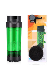 QANVEE Fluidized Moving Bed Filter Bubble Bio Media Reactor for Aquarium Fish Tank with Air Stone and Sponge Filter (LH-600)