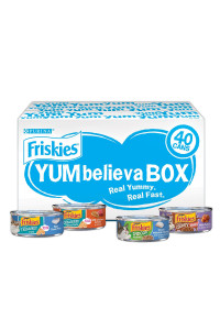 Purina Friskies Wet Cat Food Variety Pack, YUMbelievaBOX YUM-Sational Treasures - (40) 5.5 Oz. Pull-Top Cans