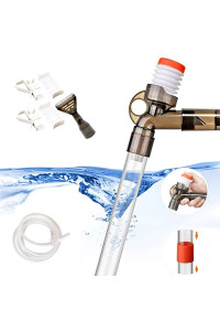 STARROAD-TIM Fish Tank Aquarium Gravel Cleaner Kit Long Nozzle Water Changer for Water Changing and Filter Gravel Cleaning with Air-Pressing Button and Adjustable Water Flow Controller