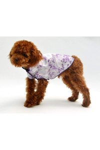 Lovelonglong 2019 Dog costumes cheongsam Qipao Dresses for Small Dogs Pet Tang Dynasty costume for cat Miniature Pinscher Maltese XS Violet