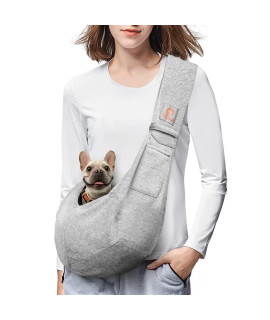 TOMKAS Dog Sling Carrier for Small Dogs Dog and Cat Sling Carrier - Hands Free Reversible Pet Papoose Bag - Soft Pouch and Tote