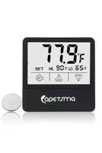 Aquarium Thermometer, Digital Touch Screen Fish Tank Thermometer with Large LCD Display, Stick-on Tank Temperature Sensor Ensures Accurate Reading for Aquarium Terrarium Amphibians and Reptiles?