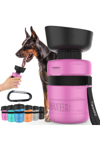 lesotc Upgraded Dog Water Bottle Foldable,Portable Dispenser,Leak Proof Pet Water Bottle for Outdoor Walking,Hiking,Travel,BPA Free,Lightweight
