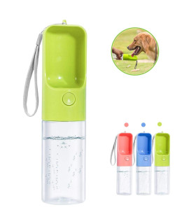 Sofunii Dog Water Bottle for Walking, Portable Pet Travel Water Drink Cup Mug Dish Bowl Dispenser, Made of Food-Grade Material Leak Proof & BPA Free - 15oz Capacity (Green)