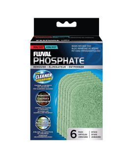 Fluval 307/407 Phosphate Remover Pad, Replacement Aquarium Canister Filter Media, 6-Pack, for All Breed Sizes