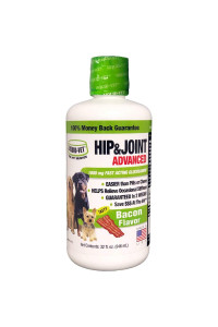 Liquid-Vet by cOOL PET Holistics K9 Hip Joint Advanced Formula, Bacon Flavor, 32 oz