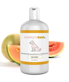 Buddy's Best Dog Shampoo for Smelly Dogs - Dog Shampoo and Conditioner for Dry and Sensitive Skin - Moisturizing Puppy Wash Shampoo, Ripe Melon Scent, 16oz