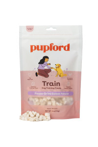 Pupford Freeze Dried Dog Training Treats, 450+ Puppy & Low Calorie, Vet Approved, All Natural, Healthy Treats for Small to Large Dogs (Sweet Potato)
