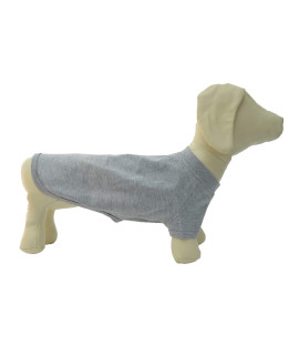Lovelonglong 2019 Pet clothing Dog costumes Dachshund clothes Blank T-Shirt Tee Shirts for Dachshund Dogs,corgi 100 cotton gray D-L