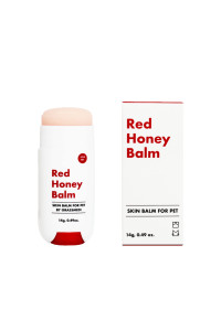 JAYU PET Red Honey Balm - Long Lasting Dog Cat Skin Nose Paw Wax Balm, Anti Slip & Help Reduce Licking, Dry Cracked Chapped Pad Soothing Butter, Pet Hotspots Itchy Allergy Relief Moisturizer 0.5 oz.