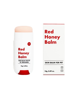 JAYU PET Red Honey Balm - Long Lasting Dog Cat Skin Nose Paw Wax Balm, Anti Slip & Help Reduce Licking, Dry Cracked Chapped Pad Soothing Butter, Pet Hotspots Itchy Allergy Relief Moisturizer 0.5 oz.