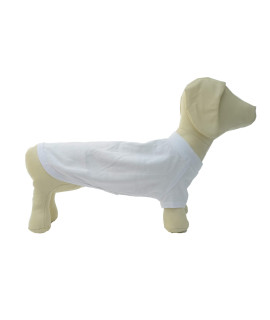 Lovelonglong 2019 Pet clothing Dog costumes Dachshund clothes Blank T-Shirt Tee Shirts for Dachshund Dogs,corgi 100 cotton White D-S