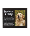 Pearhead Rainbow Bridge Pet Keepsake Picture Frame, Dog Photo Frame for Pet Owners, Dog Memorial Frame, Black