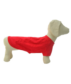 Lovelonglong 2019 Pet clothing Dog costumes Dachshund clothes Blank T-Shirt Tee Shirts for Dachshund Dogs,corgi 100 cotton Red D-XL