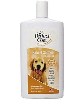 Perfect coat Natural Oatmeal Dogs Shampoo for calms Dry Itchy and Irritated Skin 32 oz.
