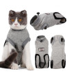 DogLemi Cat Surgery Recovery Suit Breathable Professional Cat Recovery Clothing for Surgical Abdominal Wounds After Surgery Wear Pajama Suit E-Collar Alternative Skin Diseases Protection (M)
