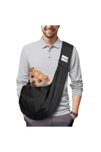 Artisome Black Dog Carrier Sling - For 3-10 lbs - Premium Small Dog & Puppy Carrier - Cat Sling - Stylish and Comfortable Pet Sling Carrier for Small Dogs - Convenient Dog Carrying Bag - Puppy Carrier