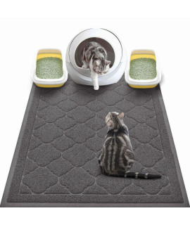 WePet Cat Litter Box Mat, Kitty Premium PVC Pad, Durable Trapping Rug, Phthalate Free, Urine-Resistant, Scatter Control, XXL 47 x 36 Inch, Black