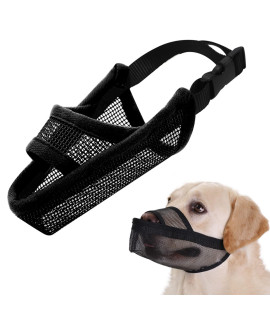 Nylon Dog Muzzle for Small Medium Large Dogs, Air Mesh Breathable and Drinkable Pet Muzzle for Anti-Biting Anti-Barking Licking