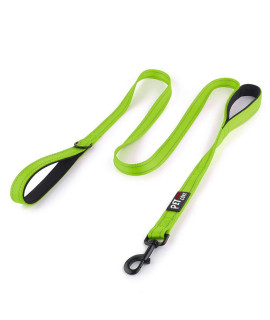 Pioneer Petcore Dog Leash 6ft Long,Traffic Padded Two Handle,Heavy Duty,Reflective Double Handles Lead for Control Safety Training,Leashes for Large Dogs or Medium Dogs,Dual Handles Leads(Green)