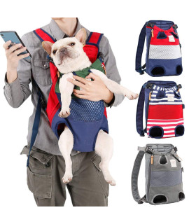 Dog Carrier Backpack - Legs Out Front-Facing Pet Carrier Backpack for Small Medium Large Dogs, Airline Approved Hands-Free Cat Travel Bag for Walking Hiking Bike and Motorcycle