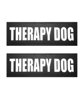 Fairwin Therapy Dog Dog Patches, Reflective Removable Dog Tags for Service Vest Dog Harness