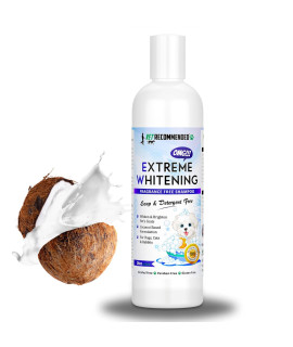 Vet Recommended OMG Extreme Dog Whitening Shampoo (16 Oz) - Coconut Based 100% Safe - Free from Soaps, Detergent, Bleach & Fragrance - Make Your Dog's Coat Clean, Silky and Smooth. Made in USA