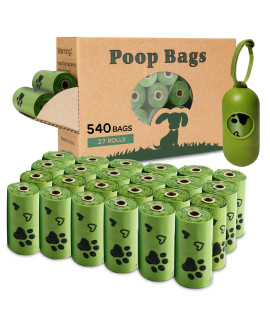 Yingdelai Dog Poop Bag, Biodegradable - 540 Count Dog Waste Bags with Dispenser, Extra Thick Strong Leak proof Doggy Poop Bags Scented