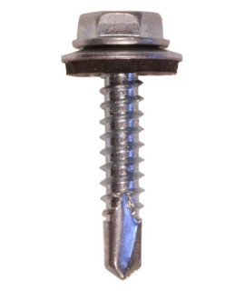 U-Turn - 10 x 1 Hex Self Tapping Tek Screws with Rubber Washer (500 Pack)