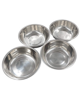 Dog Bowls Cat Bowls (Stainless Steel Bowls, 4-Pack)