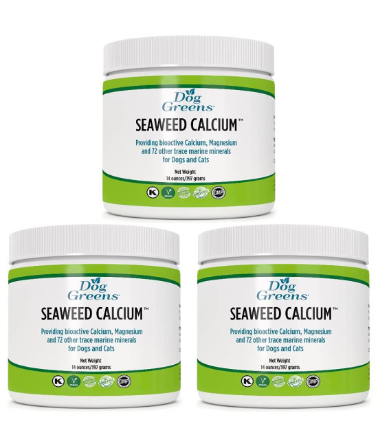 Seaweed calcium for Dogs cats 14oz, calcium Supplement to Balance Homemade Food, Tested for Purity, More Affordable than competition, Vet Recommended, Formerly Natures Best Seaweed calcium (3 pack)