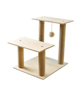 climbing Tree Double Layer cat climbing Frame Solid Wood cat climbing Stool cat Nest Scratching The Itch column Toy cat Jump Platform Multi-Layer Wood Frame 50 cm 40 cm 55 cm