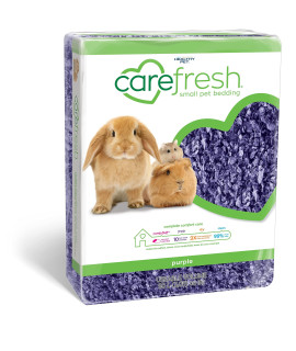 carefresh 99% Dust-Free Playful Purple Natural Paper Small Pet Bedding with Odor Control, 50 L