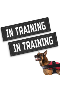 Dog Vest Patches, Service Dog/in Training/Emotional Support/Therapy Dog/DO NOT PET PU Patches - 2 Free Removable Dog Tags for Dog Harness, Collar & Leash