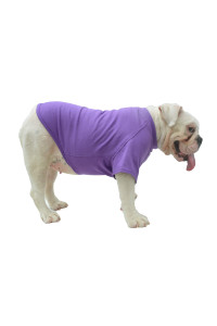 Lovelonglong Bulldog clothes Dog clothing Blank T-Shirt Tee Shirts for French Bulldog English Bulldog American Pit Bull Pugs 100 cotton Skin care Purple B-XL
