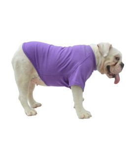 Lovelonglong Bulldog clothes Dog clothing Blank T-Shirt Tee Shirts for French Bulldog English Bulldog American Pit Bull Pugs 100 cotton Skin care Purple B-XL