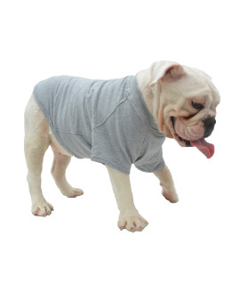 Lovelonglong Bulldog clothes Dog clothing Blank T-Shirt Tee Shirts for French Bulldog English Bulldog American Pit Bull Pugs 100 cotton Skin care gray B-XL