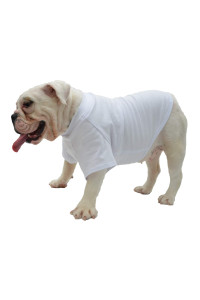 Lovelonglong Bulldog clothes Dog clothing Blank T-Shirt Tee Shirts for French Bulldog English Bulldog American Pit Bull Pugs 100 cotton Skin care White B-S