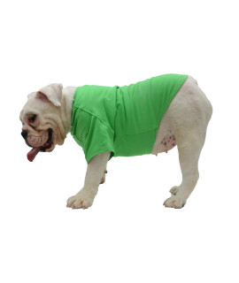 Lovelonglong Bulldog clothes Dog clothing Blank T-Shirt Tee Shirts for French Bulldog English Bulldog American Pit Bull Pugs 100 cotton Skin care green B-XL