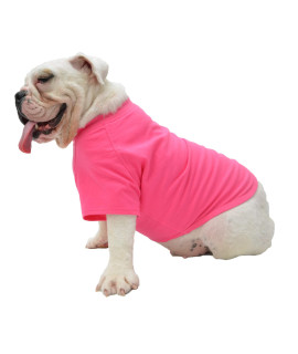 Lovelonglong Bulldog clothes Dog clothing Blank T-Shirt Tee Shirts for French Bulldog English Bulldog American Pit Bull Pugs 100 cotton Skin care Rose-red B-M