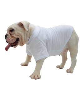 Lovelonglong Bulldog clothes Dog clothing Blank T-Shirt Tee Shirts for French Bulldog English Bulldog American Pit Bull Pugs 100 cotton Skin care White B-XL