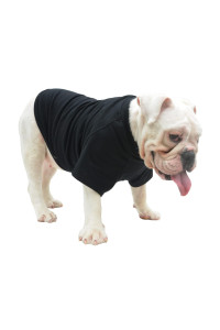 Lovelonglong Bulldog clothes Dog clothing Blank T-Shirt Tee Shirts for French Bulldog English Bulldog American Pit Bull Pugs 100 cotton Skin care Black B-XL