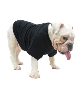 Lovelonglong Bulldog clothes Dog clothing Blank T-Shirt Tee Shirts for French Bulldog English Bulldog American Pit Bull Pugs 100 cotton Skin care Black B-S